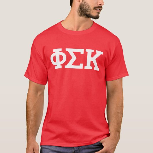 Phi Sigma Kappa Letters T-shirt (Voorkant)