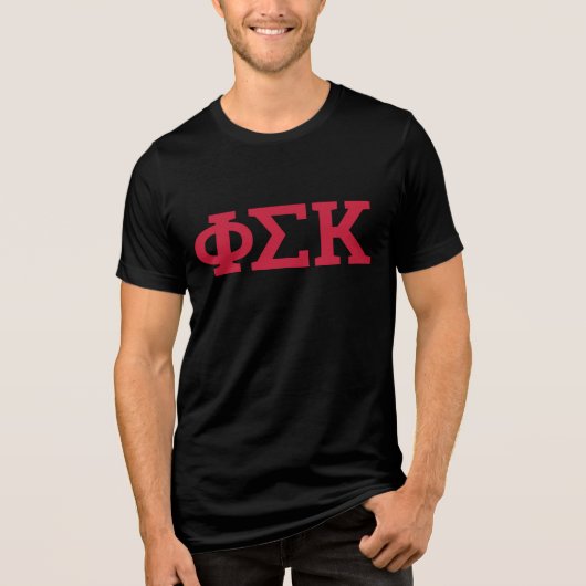 Phi Sigma Kappa Letters Tri-Blend Shirt (Voorkant)