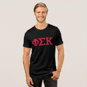 Phi Sigma Kappa Letters Tri-Blend Shirt (Voorkant volledig)