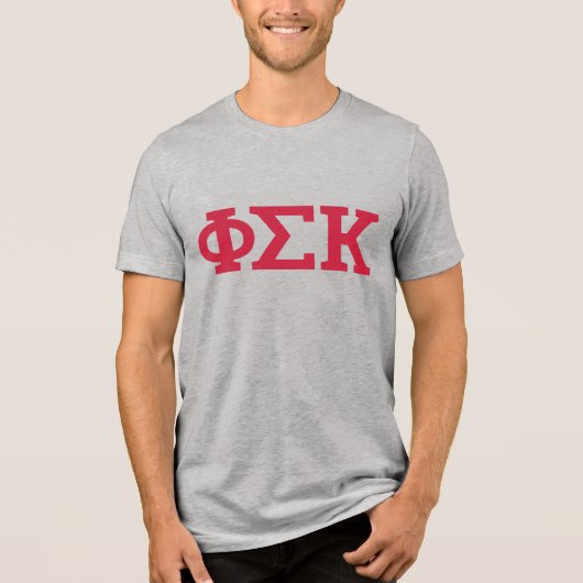 Phi Sigma Kappa Letters Tri-Blend Shirt (Voorkant)
