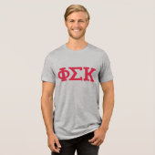 Phi Sigma Kappa Letters Tri-Blend Shirt (Voorkant volledig)