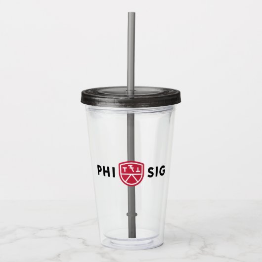 Phi Sigma Kappa-logo Acryl Drinkbeker (Voorkant)