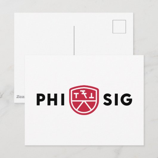 Phi Sigma Kappa-logo Briefkaart (Voorkant / Achterkant)