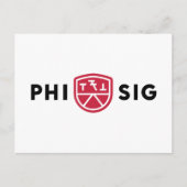 Phi Sigma Kappa-logo Briefkaart (Voorkant)