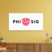 Phi Sigma Kappa-logo Canvas Afdruk (Insitu (Woonkamer))