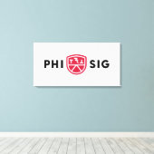 Phi Sigma Kappa-logo Canvas Afdruk (Insitu (Houten vloer))