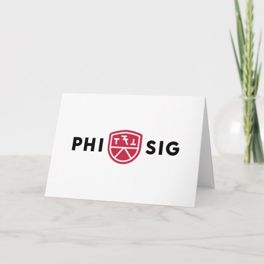 Phi Sigma Kappa-logo Kaart (Voorkant)