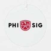 Phi Sigma Kappa-logo Metalen Ornament (Voorkant)