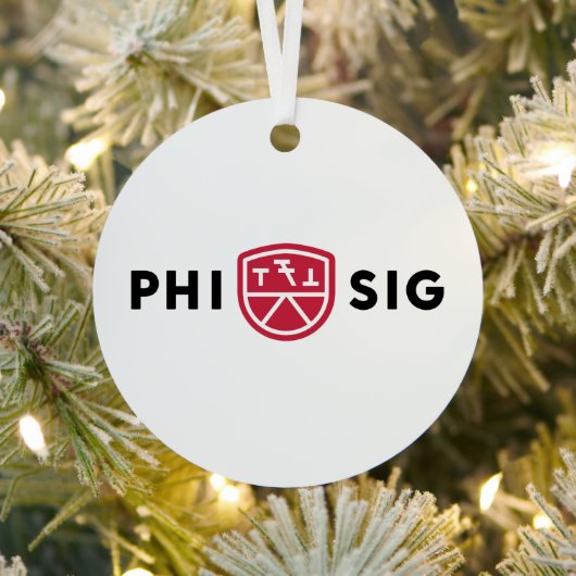 Phi Sigma Kappa-logo Metalen Ornament (Insitu)