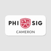 Phi Sigma Kappa-logo Naamplaatje (Voorkant)