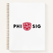 Phi Sigma Kappa-logo Notitieboek (Voorkant)