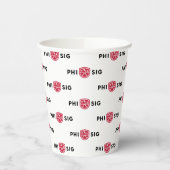 Phi Sigma Kappa-logo Papieren Bekers (Links)