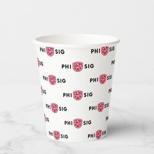 Phi Sigma Kappa-logo Papieren Bekers (Voorkant)