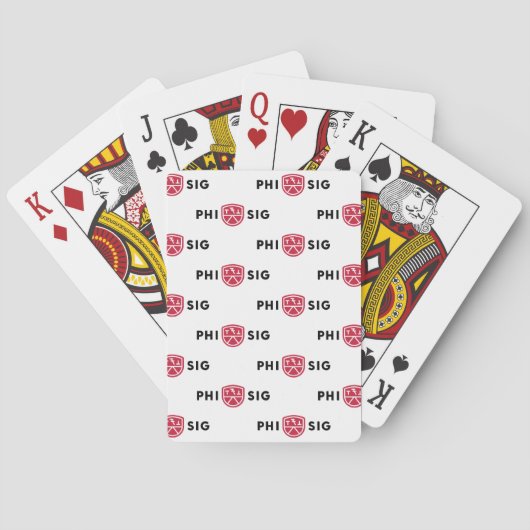 Phi Sigma Kappa-logo Pokerkaarten (Achterkant)
