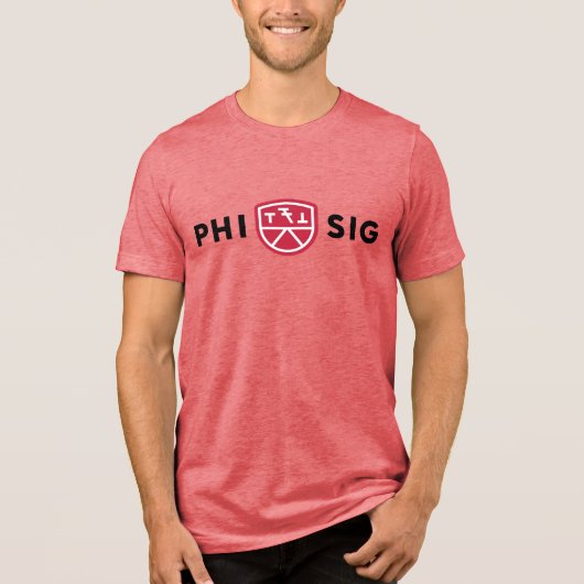 Phi Sigma Kappa-logo Tri-Blend Shirt (Voorkant)
