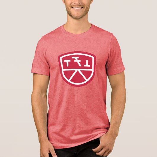 Phi Sigma Kappa Schild 5 Tri-Blend Shirt (Voorkant)