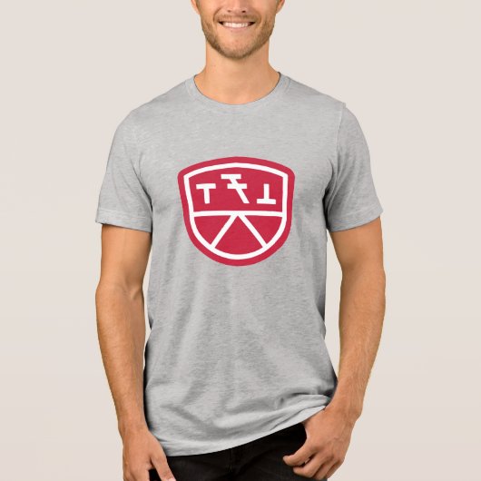 Phi Sigma Kappa Schild 7 Tri-Blend Shirt (Voorkant)