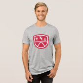 Phi Sigma Kappa Schild 7 Tri-Blend Shirt (Voorkant volledig)