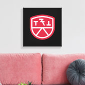 Phi Sigma Kappa Schild Canvas Afdruk (Insitu (Woonkamer))
