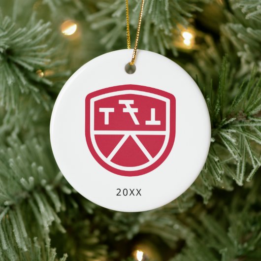 Phi Sigma Kappa Schild Keramisch Ornament (Boom)