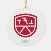 Phi Sigma Kappa Schild Keramisch Ornament (Voorkant)