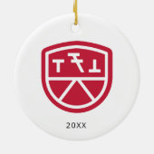 Phi Sigma Kappa Schild Keramisch Ornament (Achterkant)