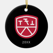 Phi Sigma Kappa Schild Keramisch Ornament (Voorkant)