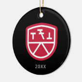 Phi Sigma Kappa Schild Keramisch Ornament (Links)