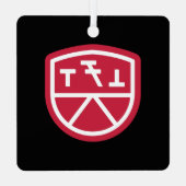 Phi Sigma Kappa Schild Metalen Ornament (Achterkant)