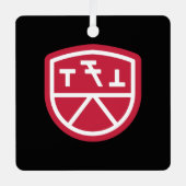 Phi Sigma Kappa Schild Metalen Ornament (Voorkant)