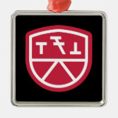 Phi Sigma Kappa Schild Metalen Ornament (Voorkant)
