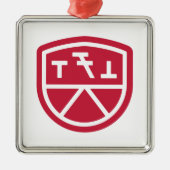 Phi Sigma Kappa Schild Metalen Ornament (Voorkant)