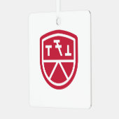 Phi Sigma Kappa Schild Metalen Ornament (Voorkant links)