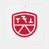 Phi Sigma Kappa Schild Metalen Ornament (Achterkant)