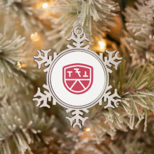 Phi Sigma Kappa Schild Tin Sneeuwvlok Ornament