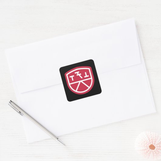 Phi Sigma Kappa Schild Vierkante Sticker (Envelop)
