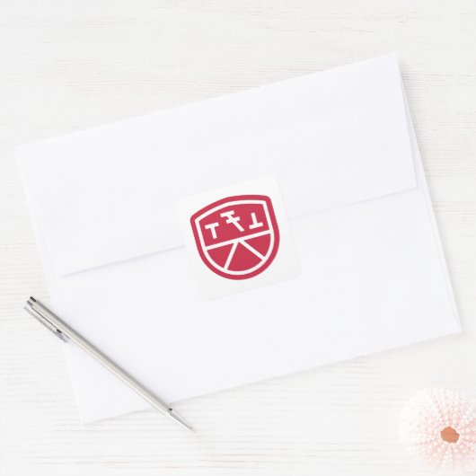 Phi Sigma Kappa Schild Vierkante Sticker (Envelop)