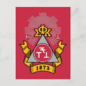 Phi Sigma Kappa Wapen Briefkaart (Voorkant)