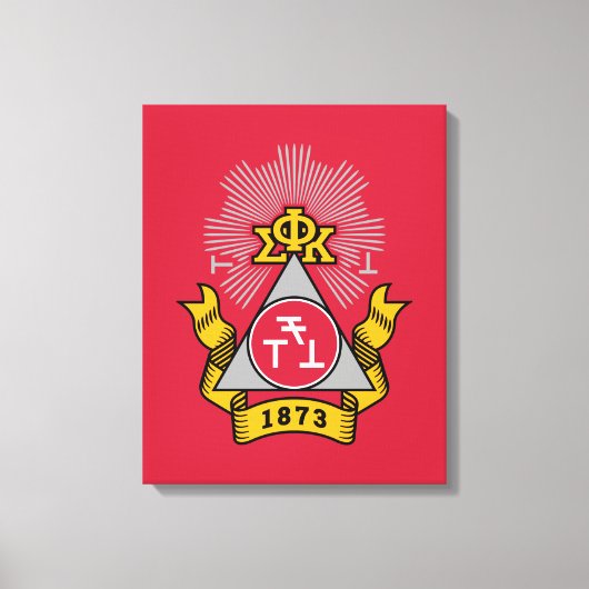 Phi Sigma Kappa Wapen Canvas Afdruk (Voorkant)