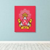 Phi Sigma Kappa Wapen Canvas Afdruk (Insitu (Houten vloer))