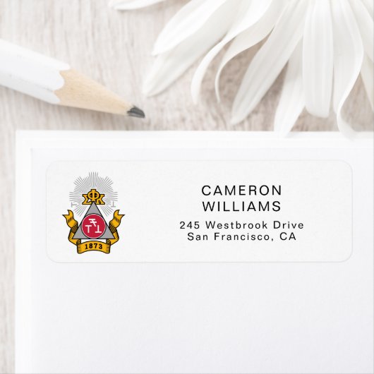Phi Sigma Kappa Wapen Etiket (Insitu)