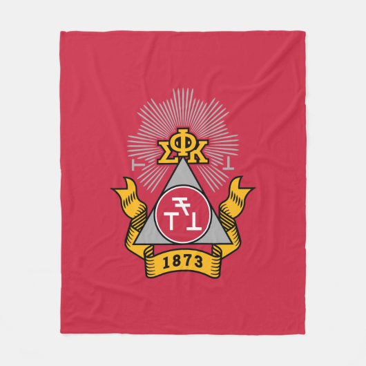 Phi Sigma Kappa Wapen Fleece Deken (Voorkant)