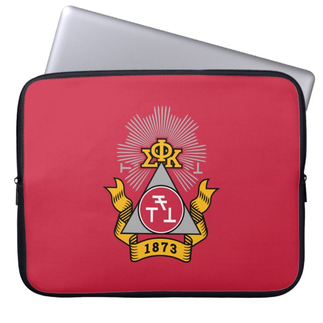 Phi Sigma Kappa Wapen Laptop Sleeve (Voorkant)