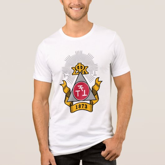 Phi Sigma Kappa Wapen Tri-Blend Shirt (Voorkant)