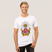 Phi Sigma Kappa Wapen Tri-Blend Shirt (Voorkant volledig)