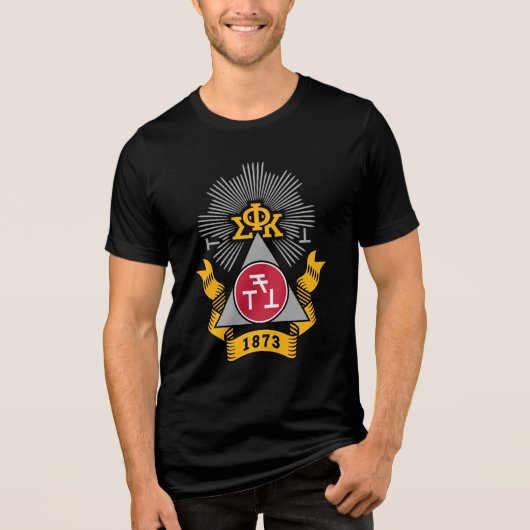 Phi Sigma Kappa Wapen Tri-Blend Shirt (Voorkant)