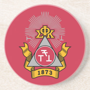 Phi Sigma Kappa Wapen Zandsteen Onderzetter