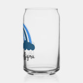 Phi Sigma Sigma Blauwe Monochrome Regenboog Blikvorm Glas (Rechts)