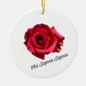 Phi Sigma Sigma Griekse studentenvereniging Rode R Keramisch Ornament (Voorkant)