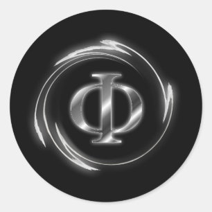Phi-symbool Ronde Sticker